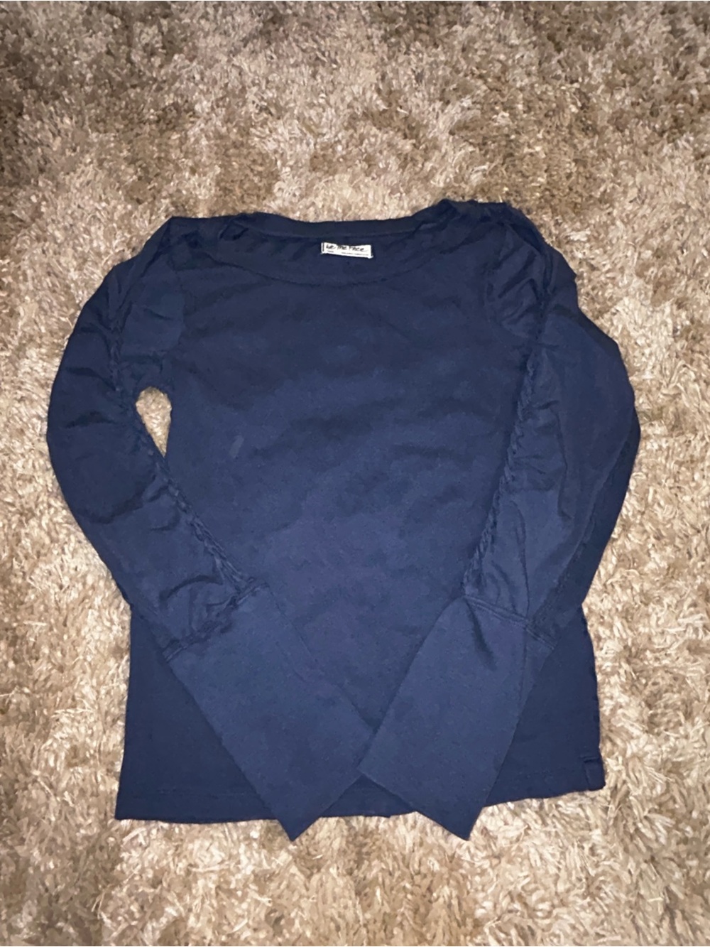 Women’s We The Free Long Sleeve Navy Top - Classic Comfort